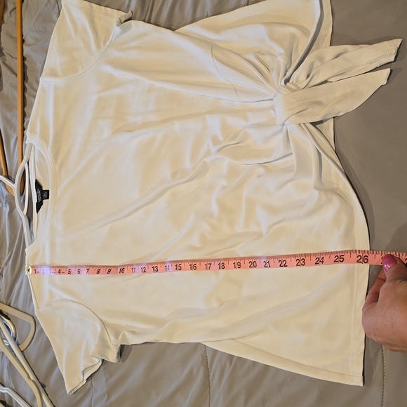 Simply Vera - Vera Wang, White Tee, Size XL - Picture 6 of 8